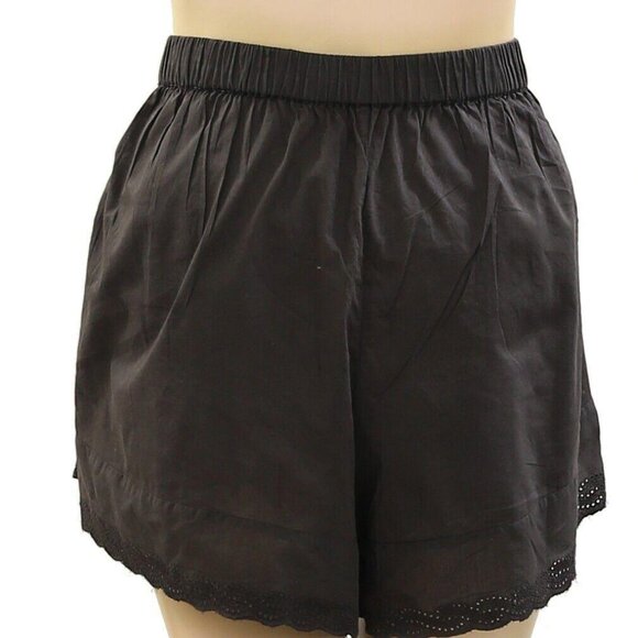 The Great Sleep The Eyelet Tap Shorts Lace High Waisted Cotton Pull-on L 272463 - Picture 10 of 10
